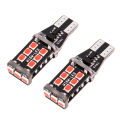 (New)2 PCS T15 3W Red Light 300LM SMD 2835 LED Car Rear Fog Lamp / Backup Light for Vehicles, DC 12V. 