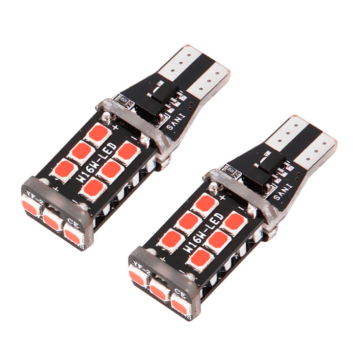 (New)2%20PCS%20T15%203W%20Red%20Light%20300LM%20SMD%202835%20LED%20Car%20Rear%20Fog%20Lamp%20/%20Backup%20Light%20for%20Vehicles,%20DC%2012V%20-%20Image%203