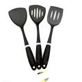 Silicone Non Stick Spoon Premium qulity- Black -3 Pcs set. 