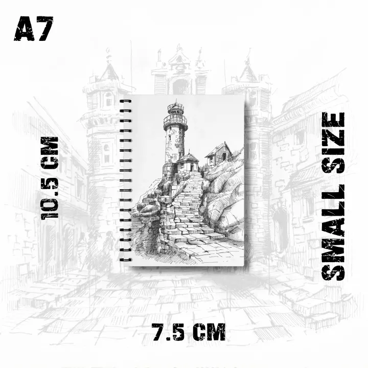 Notebook%20Aesthetic%20Sketch%20Watch%20Tower%20Line%20Art%20Minimalist%20Design%20Bright%20Theme%20Rise360%20Writing%20Journal%20Pad%20K563%20-%20Image%204
