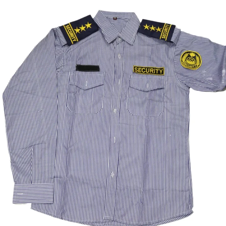 Men%20Formal%20Stripe%20Cotton%20Security%20Guard%20Shirt%20-%20Security%20Staff-Men's%20Security%20Guard%20uniforms%20for%20Guards%20with%20bach,%20solder,%20logo%20-%20Image%203