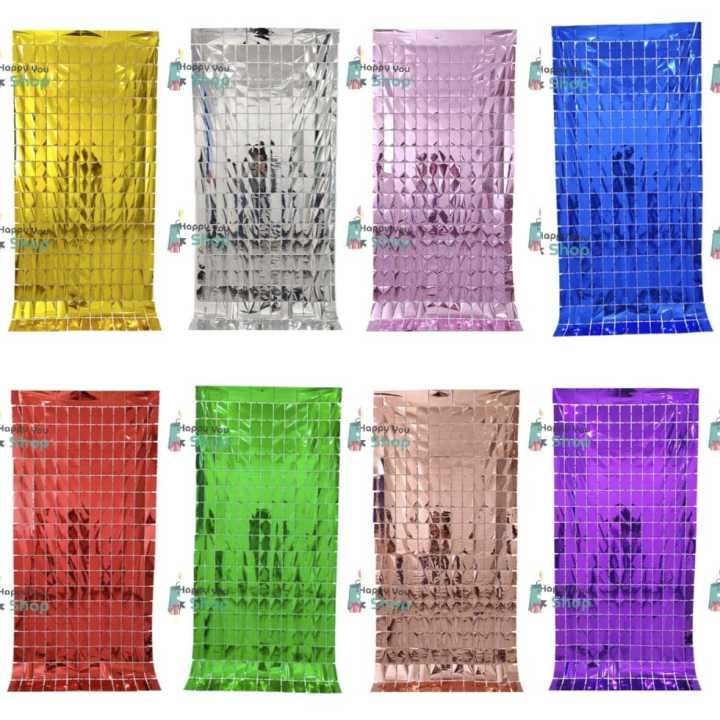 Square rainsilk backdrop curtain decorations