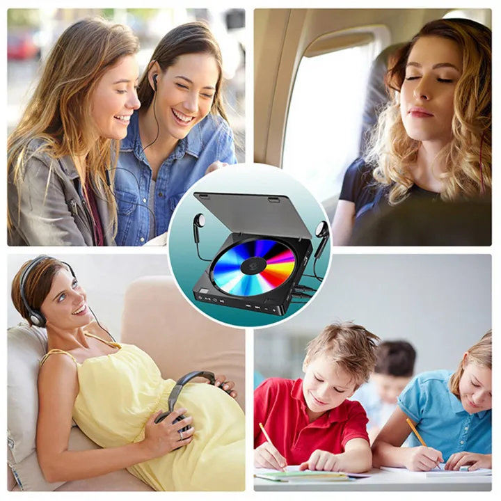 TWEXQNY%202X%20Portable%20CD%20Player%20Double%20Headphone%20Version%20Contact%20Button%20Reproductor%20CD%20Walkman%20Rechargeable%20Shockproof%20LCD%20Display%20-%20Image%206
