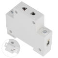 New Power Socket Din Rail Mounted 2pin Modular Outlet Distribution Box Accessory. 