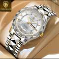 POEDAGAR Luxury Men Quartz Watch Waterproof Date Week Luminous Wristwatch Stainless Steel Men's Watches Male Clock Sports Reloj.