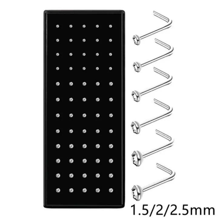 60Pcs%20Fashion%20L%20Shape%20Rhinestone%20Crystal%20Stainless%20Steel%20Nose%20Piercing%20Ear%20Bone%20Women%20Body%20Jewelry%20Aro%20Nariz%20Anneau%20Nez%20Piercing%20-%20Image%206