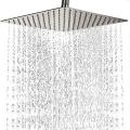 8x8 Inch Stainless Steel 304 Square Ultra Slim High Pressure Rainfall Shower Head for bathroom Chrome Finish (8 INCH) (WITHOUT SHOWER ARM).
