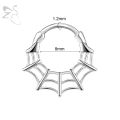 ZS 1PC 16G Stainless Steel Septum Ring Butterfly Snake Nose Ring Crystal Septum Piercing 8/10mm Cartilage Earring Helix Piercing.