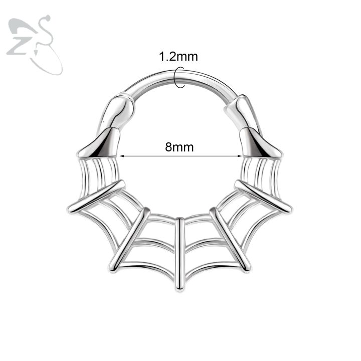 ZS%201PC%2016G%20Stainless%20Steel%20Septum%20Ring%20Butterfly%20Snake%20Nose%20Ring%20Crystal%20Septum%20Piercing%208/10mm%20Cartilage%20Earring%20Helix%20Piercing%20-%20Image%207