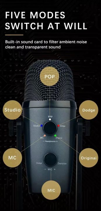 Jmary%20MC-PW10%20Multifunctional%20USB%20Recording%20Microphone%20for%20Podcast%20Gaming%20and%20Live%20Streaming%20-%20Image%202