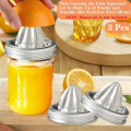 3Pcs Stainless Steel Juicer Lid for Jars Metal Citrus Lemon Juice Squeezer Manual Juicer Jar Juicer Cover. 
