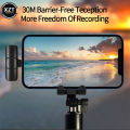 Bluetooth-Compatible Wireless Lavalier Microphone Portable Audio Video Recording Mic For IPhone Android Live Game Mobile Phone.