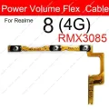 1 Set For Realme 8 8 Pro 8i 8S 4G 5G Power Volume Flex Cable Side Switch Volume Button On OFF Power Key Flex Ribbon Parts. 