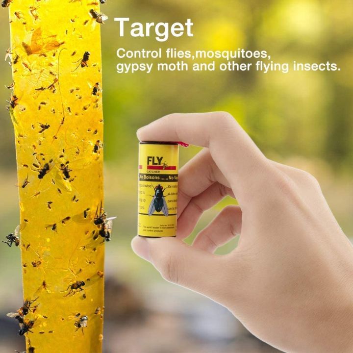 16Pcs%20Fly%20Sticky%20Paper%20Strip%20Strong%20Glue%20Double%20Sided%20Flies%20Paper%20Strips%20Flying%20Insect%20Bug%20Mosquitos%20Catcher%20Roll%20Tape%20-%20Image%204
