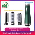 3 in 1 Ionic Hair Dryer Brush Volumizer Hot Air Brush 3 Modes Hair Straightener Comb Curler Hairdryer Brush For Hair.