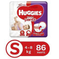Huggies Complete Comfort Wonder Pants Small (S) Size Baby Diaper Pants, 86 Piece, 4-8kg,with 5 in 1 Comfort.