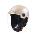 National Standard 3C Certified Helmet Electric Vehicle Women's Autumn and Winter Half Helmet Battery Motorcycle Safety Helmet Men's New Bib Warmth. 