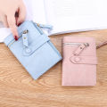 New Ladies Wallet Female Short Japanese and Korean Version Trendy Small Fresh School Girls Multifunctional Folding Small Purse Wallet.