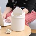 Mini Desktop Bin Small Trash Can Tube with Cover Bedroom Trash Can Garbage Can Clean Workspace Storage Box Home Desk Dustbin.