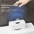 Automatic Toilet Flush Button White Toilet Flush Button Toilet Smart Sensor Flusher ExternalInfrared Flush Smart Toilet Flushing Sensor.