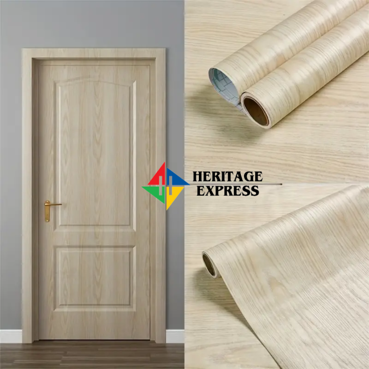 High-Quality Wooden Grain PVC Wall Sticker Waterproof Removable Self-Adhesive Film for Cabinets and Countertops