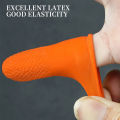 100PCS Reusable Finger Cover Natural Rubber Gloves Non-slip Latex Finger Cots Fingertips Protector Gloves Nail Art Tool. 