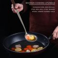 Wok Spatula and Ladle Tool Set, 17 Inches Spatula for Wok, Stainless Steel Wok Spatula.