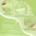 8 Pieces Of Transparent Acrylic Plastic Square Square Jewelry 120Ml. 