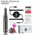 45000RPM Electric Nail Drill Machine Rechargeable Manicure Machine With LCD Display Portable Cordless Drill Set Nail Art Tools Lateil.