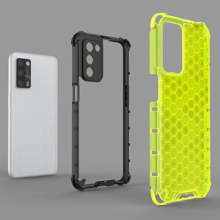 Honeycomb%20Heavy%20Duty%20Shockproof%20Armor%20Case%20For%20OPPO%20A5S%20A3S%20A8%20A9%202020%20A72%20A53%20A93%20A55%20A94%20A54%20A74%204/5G%20Clear%20Hard%20Phone%20Cover%20-%20Image%203