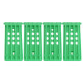 4Pcs Pigeon Leg Ring Stand 4 Column Design Large Capacity Wall Mounted Safe Durable Plastic Parrot Leg Ring Holder Green.
