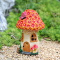 GC Outdoor Solar Lights, Mushroom Sculpture, Waterproof Resin Fairy House Night Lights For Gardens, Balconies, Home Decoration, Unique Housewarming Gift. 