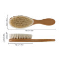 Goat Hair Brush Baby Hair Brush with Wooden Handle Super Soft Hair Brush. 