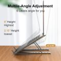 Aluminum Alloy Laptop Holder Stand Adjustable Foldable Portable 10" to 17.5" 6 Angles Travel Laptop Stand for Notebook Computer Bracket Lifting Cooling Holder Non-slip - Laptop Stand - Mac book Stand.