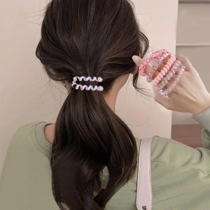 Korean%20Frosted%20Spiral%20Elastic%20Hair%20Rope%20Candy%20Color%20Phone%20Cord%20Hair%20Tie%20Set%20Simple%20Ponytail%20Rubber%20Hair%20Ring%20Women%20Accessories%20-%20Image%203