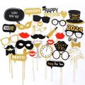 2024 New Year Eve Party Decorations Number Foil Balloon Happy New Year Paper Banner Photo Props Frame Christmas Favors Supplies.