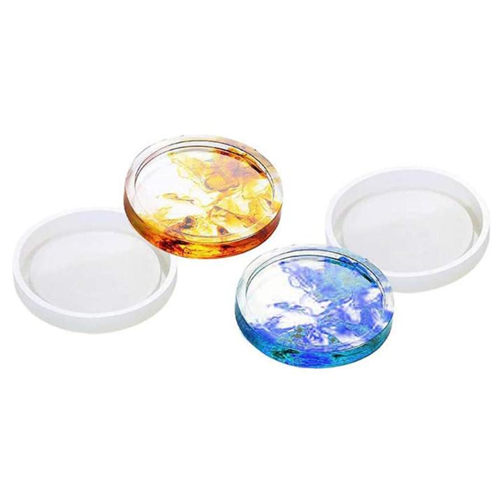 NANLIY- Pack Round Silicone Coaster Molds,Clear Epoxy Molds