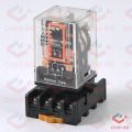 MK2P-I 10A 220V AC Electromagnetic Relay With 8 Pin Base Coil Voltage AC 220V Relay Switches 2 Pole Use For Household & Industrial. 