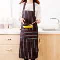 BLACK BUTCHER STRIPE KITCHEN APRON. 