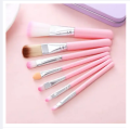 Hello Kitty Mini Makeup Brush Set of 7 Pieces With Cute Box - Pink.