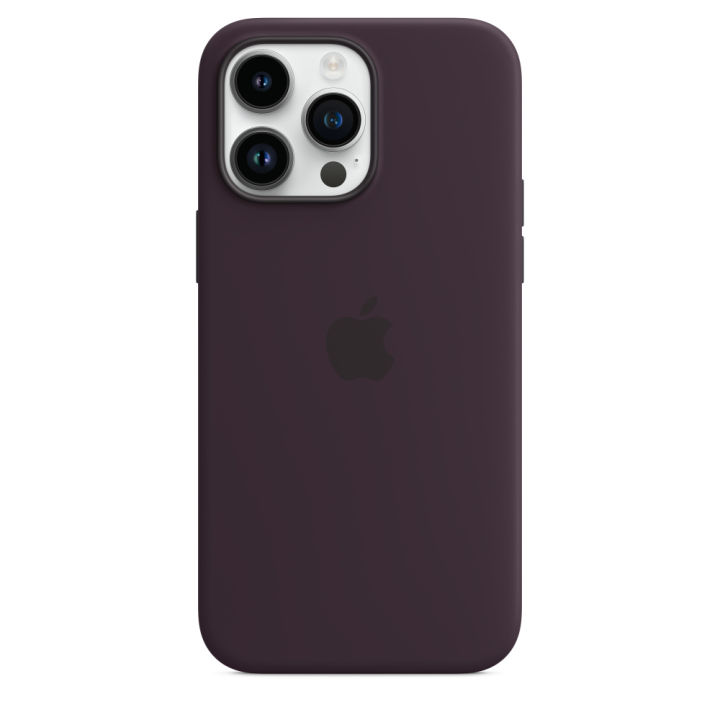 For Apple iPhone 14 Pro & 14 Pro Max Silicone Case with MagSafe Elderberry Silky Soft-touch finish