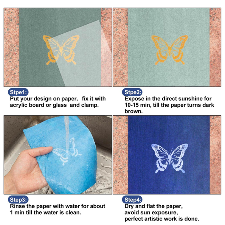 Sun%20Print%20Paper%20Kit%20Cyanotype%20Paper%20With%202%20Sheet%20Acrylic%20Panel%20Green%20For%20Arts%20Crafts%20DIY%20Project%20-%20Image%207
