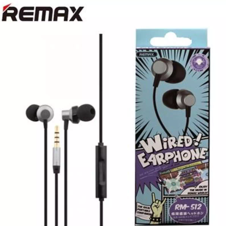 Remax Earphone Rm 512 Earphone - Black | Daraz.com.bd