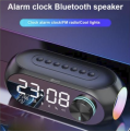 KISONLI LP-2S Wireless Bluetooth Digital Alarm Clock Music Speaker with RGB Light and TF Card for Mobile Phone Large LCD Display. 