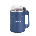 Household Small Powder Grinding Machine, Electric Mini Spice Grinder Add 5 Blades, 304 Stainless Steel Grinding Fine Powder for All Kinds of Grains, Condiments, Coffee Beans (Blue).