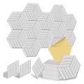 12 Pack Self Adhesive Acoustic Panels Soundproof Wall Panels,Sound Proof Foam Panels for Noise Absorbing Easy Install Easy to Use.