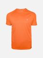 Quick Dry Short Sleeve Moisture Wicking Round Neck Workout T-Shirt for Men - Ideal for Running, Cycling, Gym and Sports - Orange. 