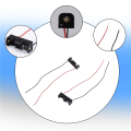 5PCS 1 23A A23 12V Battery Storage Clip Holder Box Case Cell Holder With Wire.