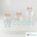Homeopathy Medicine Small Tiny Empty Clear Glass Bottle With Cap - 6 ml (10pcs).