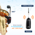 XIAOKOA UHF Wireless Instruments Saxophone Microphone Wireless Receiver Transmitter,160ft Range,Plug and Play,Great for Trumpets. 
